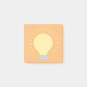Post-it® Petite ampoule jaune orange Art 3x3 Mini collant