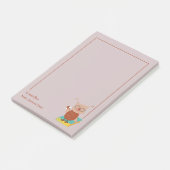 Post-it® Petite Chouette Brown sur un livre Notes de l'ense (Incliné)