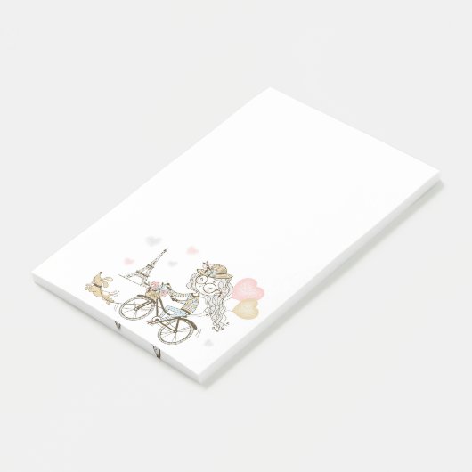 Post-it® Petite fille à Paris (Incliné)