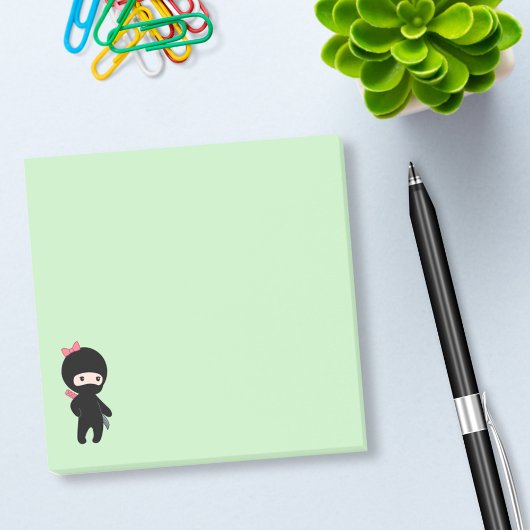 Post-it® Petite fille Ninja en vert
