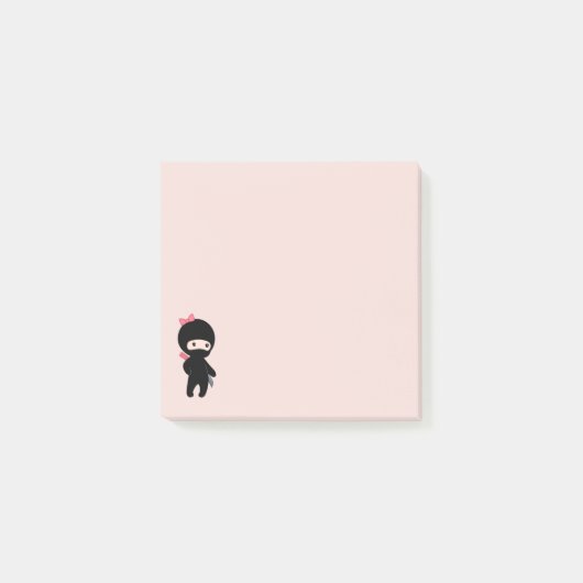 Post-it® Petite fille Ninja rose (Devant)