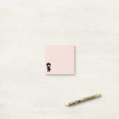 Post-it® Petite fille Ninja rose (Sur un bureau)