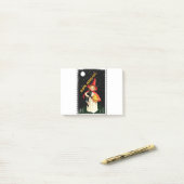 Post-it® Petite fille nostalgique, Jack-o’-lanterne et chat (Sur un bureau)