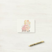 Post-it® Petite fille rétro vintage poupée enfant (Sur un bureau)