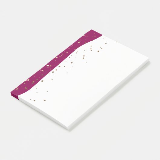 Post-it® Petite Golden Stars Wave Post-it-Notes-framboise (Incliné)