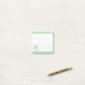 Post-it® Petite Hamster Monogramme Vert Notes (Sur un bureau)