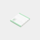 Post-it® Petite Hamster Monogramme Vert Notes (Incliné)