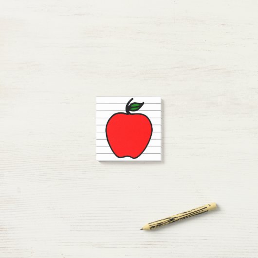 Post-it® Petite institutrice Apple Post It Notes Cadeau (Sur un bureau)