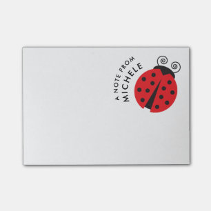 Post-it® Petite notes personnalisées par coccinelle