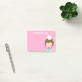 Post-it® Petite recette mignonne de fille de Baker de chef (Bureau)