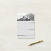 Post-it® Petites Cabines Avec Palissade D'Hiver (Sur un bureau)
