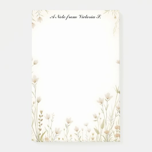 Post-it® Petites Fleurs Blanches Sauvages (Devant)