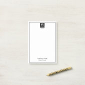 Post-it® Petites, noires et blanches (Sur un bureau)