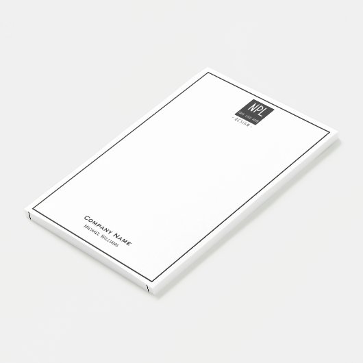 Post-it® Petites, noires et blanches (Incliné)