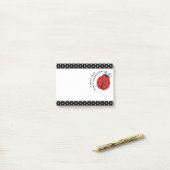 Post-it® Petites notes mignonnes de point de polka de (Sur un bureau)