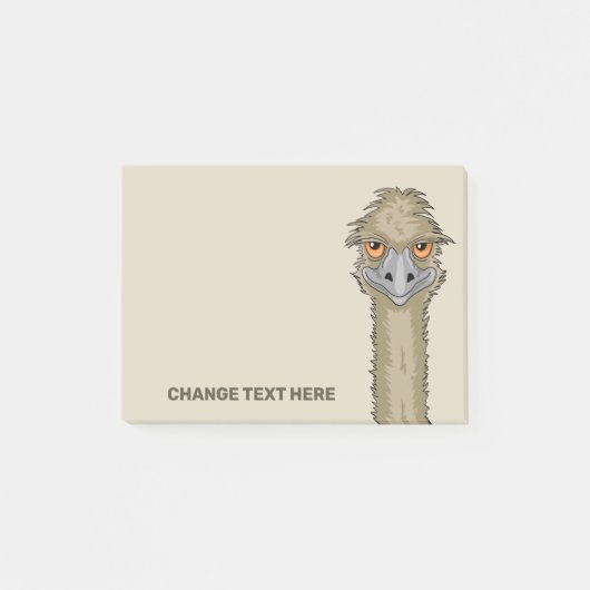 Post-it® Petites notes post-it Emu texte personnalisé (Devant)
