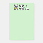 Post-it® Petites pandas mignonnes sur vert (Devant)