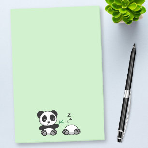 Post-it® Petites pandas mignonnes sur vert
