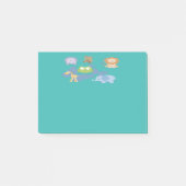 Post-it® Petits Animaux Joie Turquoise (Devant)