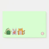 Post-it® Petits Animaux mignons, Dinosaure Kawaii, Lapin, T (Devant)