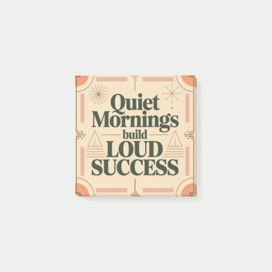 Post-it® Petits Matins Calmes Construisent un Grand Succès (Devant)