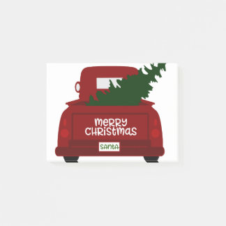 Post-it® Peu de camion rouge d'arbre de Noël de Père Noël