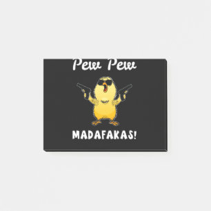 Post-it® Pew Pew Pew Madafakas, Drôle cadeau de poussin