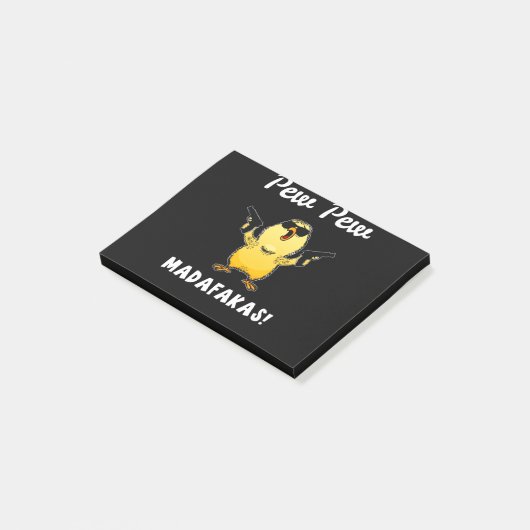 Post-it® Pew Pew Pew Madafakas, Drôle cadeau de poussin (Incliné)