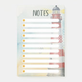 Post-it® Phare blanc rouge aquarelle (Devant)