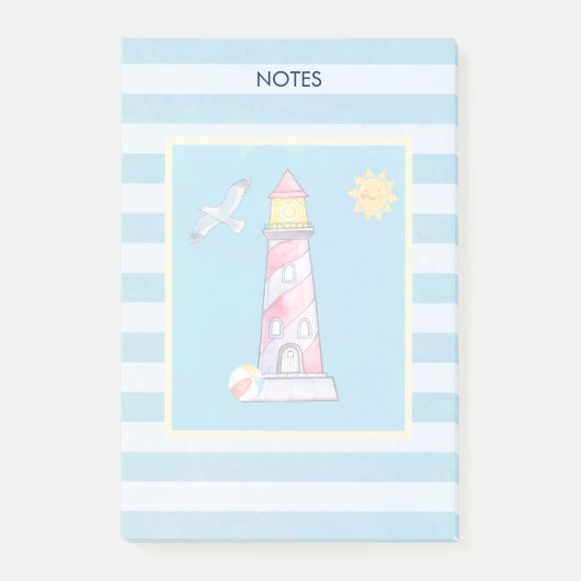 Post-it® Phare d'aquarelle rouge (Devant)