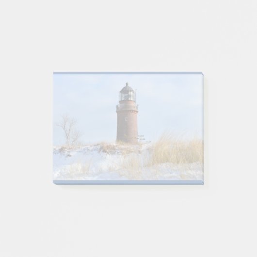 Post-it® Phare robuste sur une côte rocheuse en hiver (Devant)
