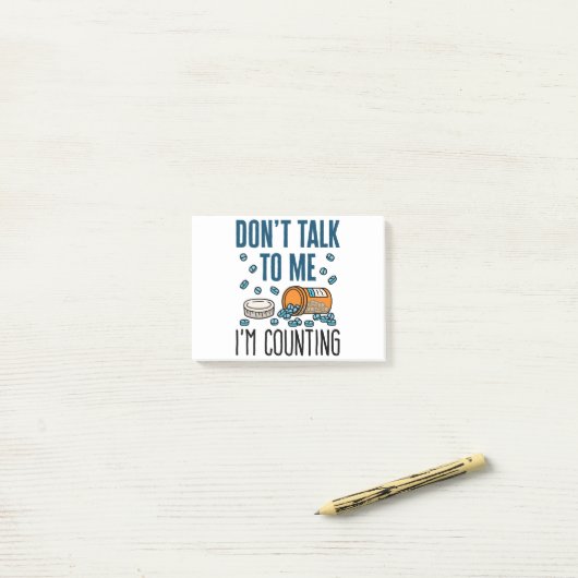 Post-it® Pharmaciens Tech ne parle pas Je compte (Sur un bureau)