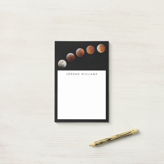 Post-it® Phases de Pleine lune Total Éclipse lunaire | Colo (Sur un bureau)