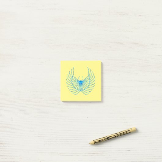 Post-it® phénix bleu (Sur un bureau)