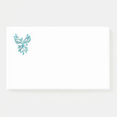 Post-it® Phoenix bleu se lève sur blanc (Devant)