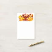 Post-it® Phoenix mythologique immortelle Créature (Sur un bureau)