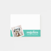 Post-it® Photo avec Modern Chevron Pattern and Custom Nom (Devant)