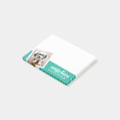 Post-it® Photo avec Modern Chevron Pattern and Custom Nom (Incliné)