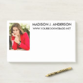 Post-it® Photo de l'auteur (Sur un bureau)