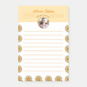 Post-it® Photo de mandala floral orange blush 3D moderne en