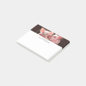 Post-it® Photo d'un animal de porcelets roses mignons (Incliné)