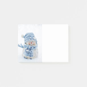 Post-it® Photo d'un gentil bonhomme de neige en hiver - No