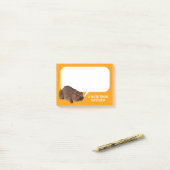 Post-it® Photo Orange American Toad personnalisée (Sur un bureau)