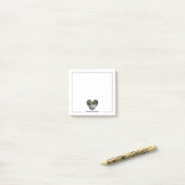 Post-it® Photo personnelle Heart Frame Modern Calligraphy (Sur un bureau)