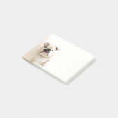 Post-it® Photographie blanche loyale de bouledogue (Incliné)