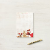 Post-it® Photographie en bois rustique avec objets de Noël (Sur un bureau)