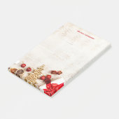 Post-it® Photographie en bois rustique avec objets de Noël (Incliné)