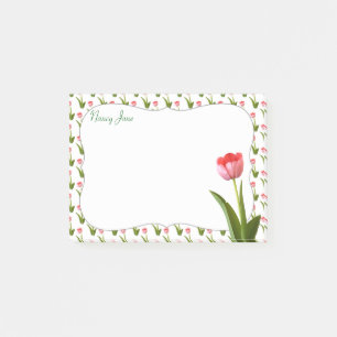 Post-it® Photographie florale de tulipe de ressort de rose