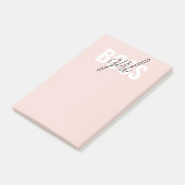 Post-it® Phrase moderne Pastel Rose fille Boss Phrase (Incliné)