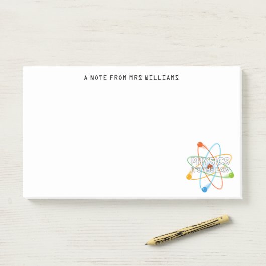 Post-it® PHYSIQUE C'EST LA LOI Fun Science (Sur un bureau)